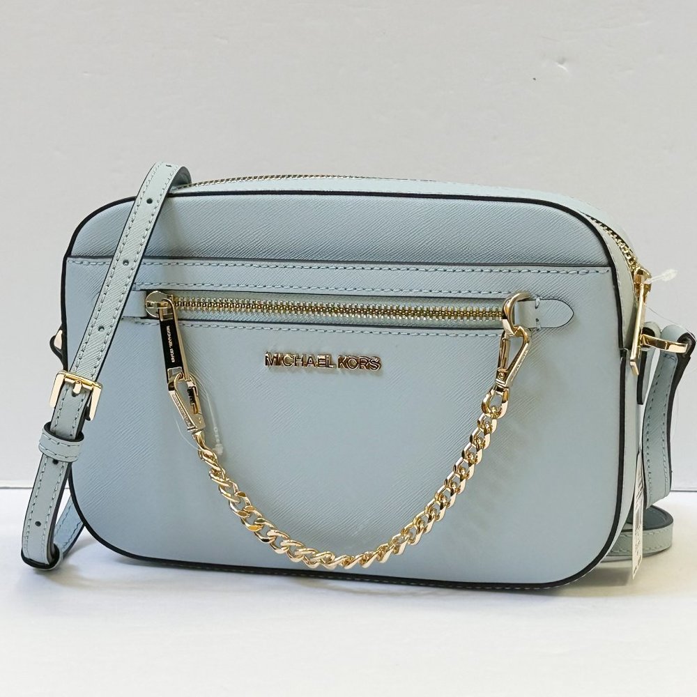 Michael Kors Jet Set Item East West Chain Crossbody Shoulder Bag Vista Blue - Picture 4 of 12
